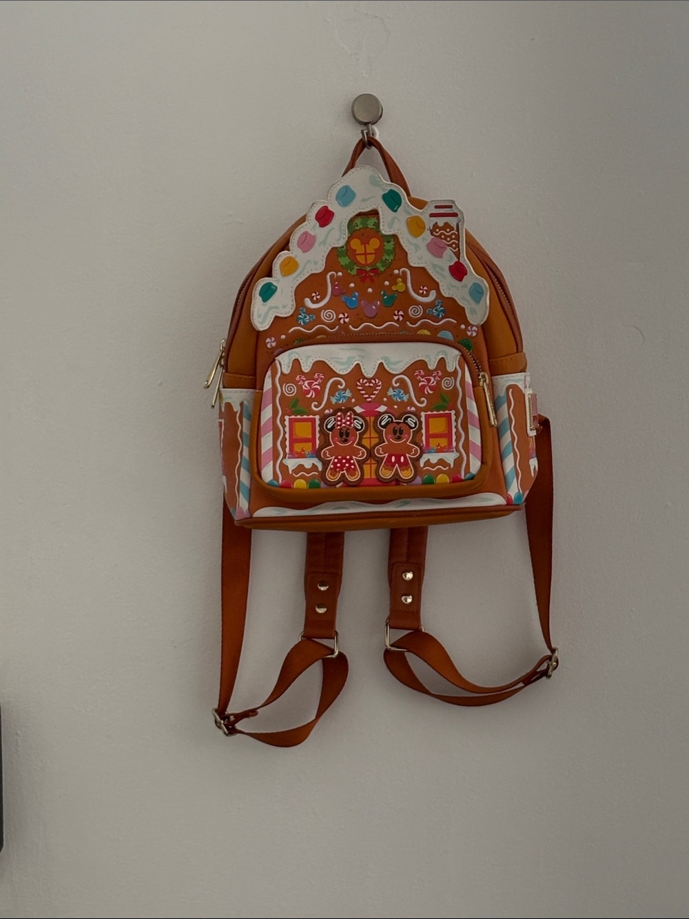 RARE Disney Candy Pattern Tote Lining in White with Multicolor Sweets